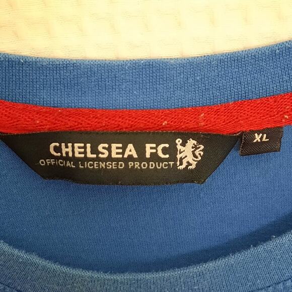 Chelsea FC XL T-Shirt Men Blue Soccer Crest Stars Official Cotton Jersey Tee - Picture 5 of 7
